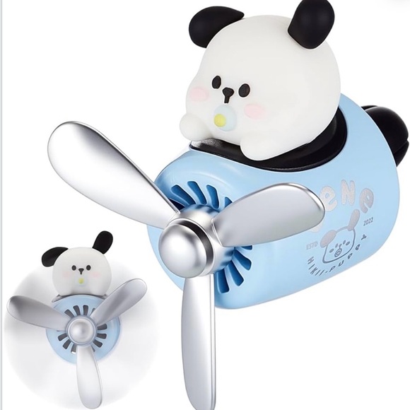 Other - 🐶✈️ Bubble Dog Pilot Car Air Freshener Diffuser | Spinning Propeller (2 Scents)